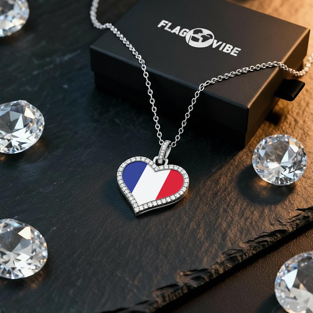 Collar corazón personalizable con banderas