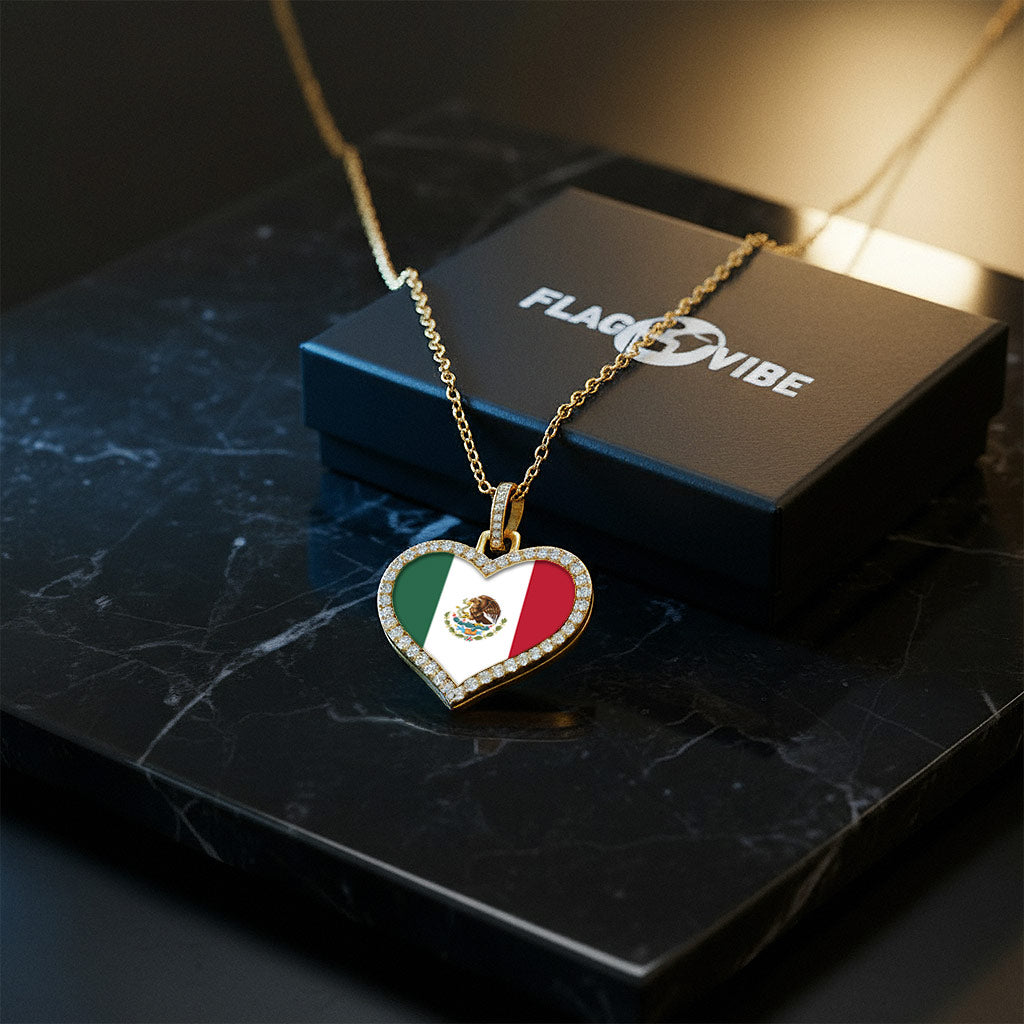 Collar corazón personalizable con banderas