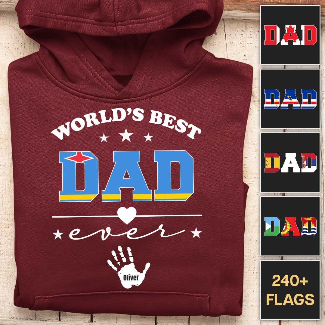 Meilleur papa du monde - Hoodie personnalisable