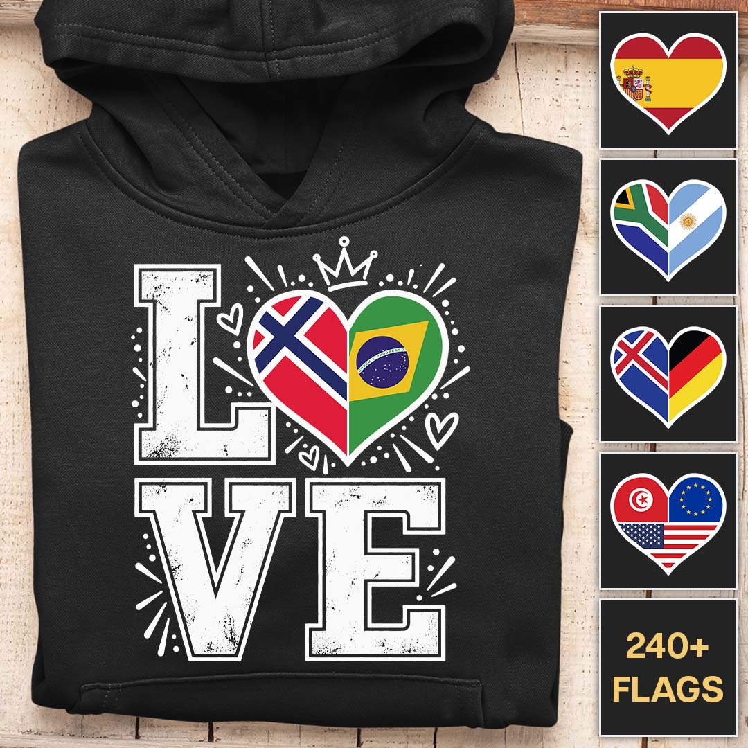 LOVE Flag - Personligt tilpasselig hættetrøje