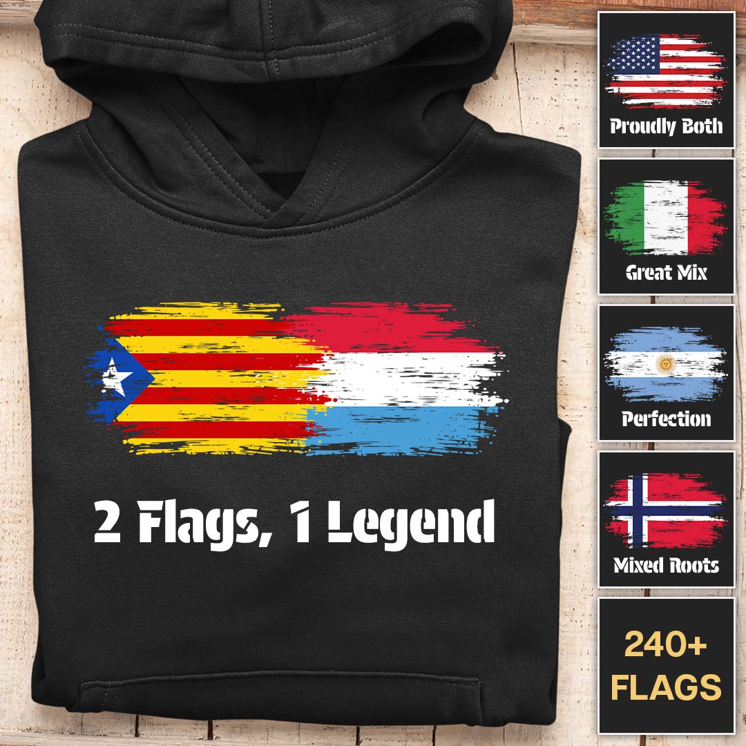 Brush Style Flags - Customizable Hoodie