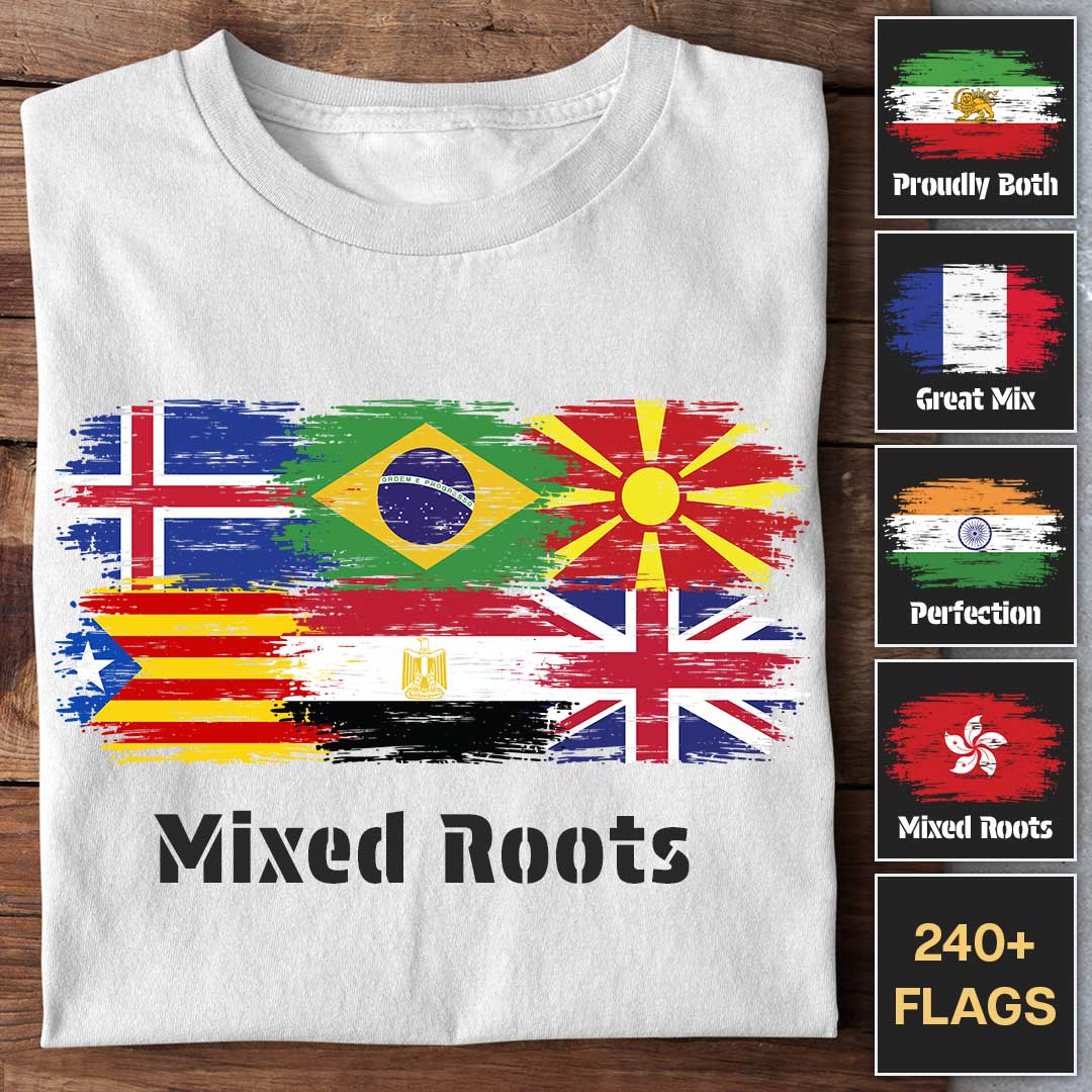 Brush Style Flag - Personligt tilpasselig T-shirt