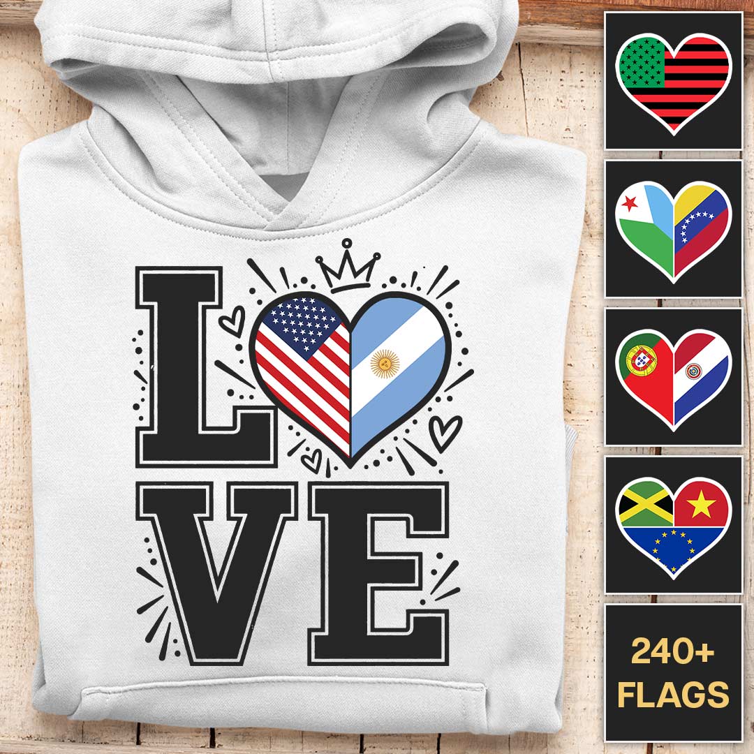 LOVE Flag - Personligt tilpasselig hættetrøje