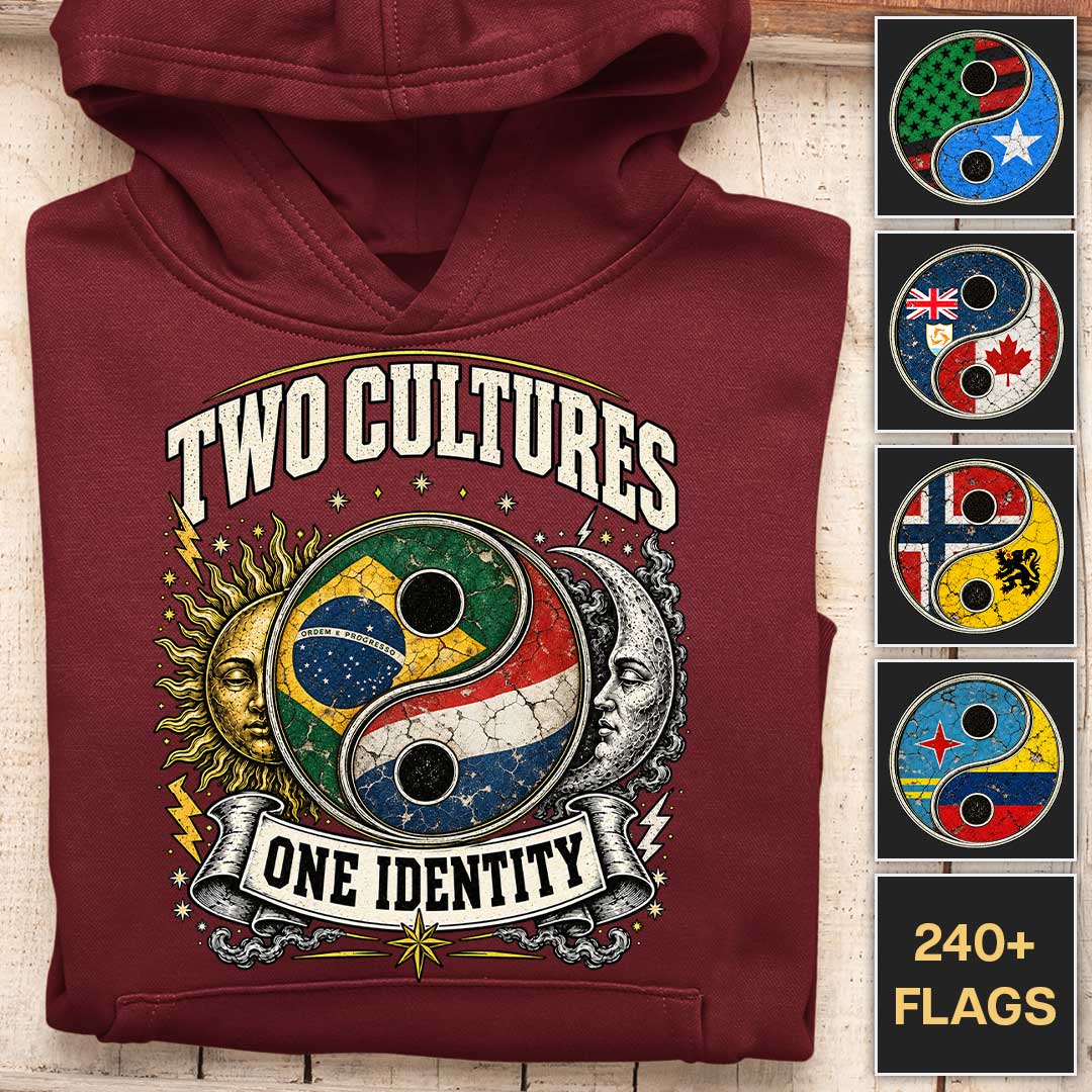 Yin Yang Flags - Customizable Hoodie
