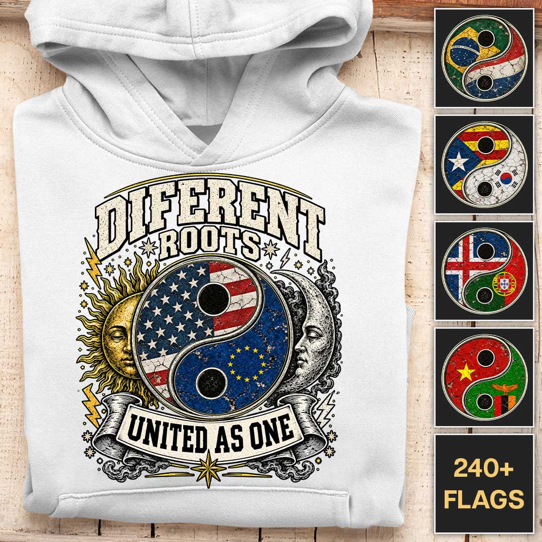 Yin Yang Flags - Customizable Hoodie