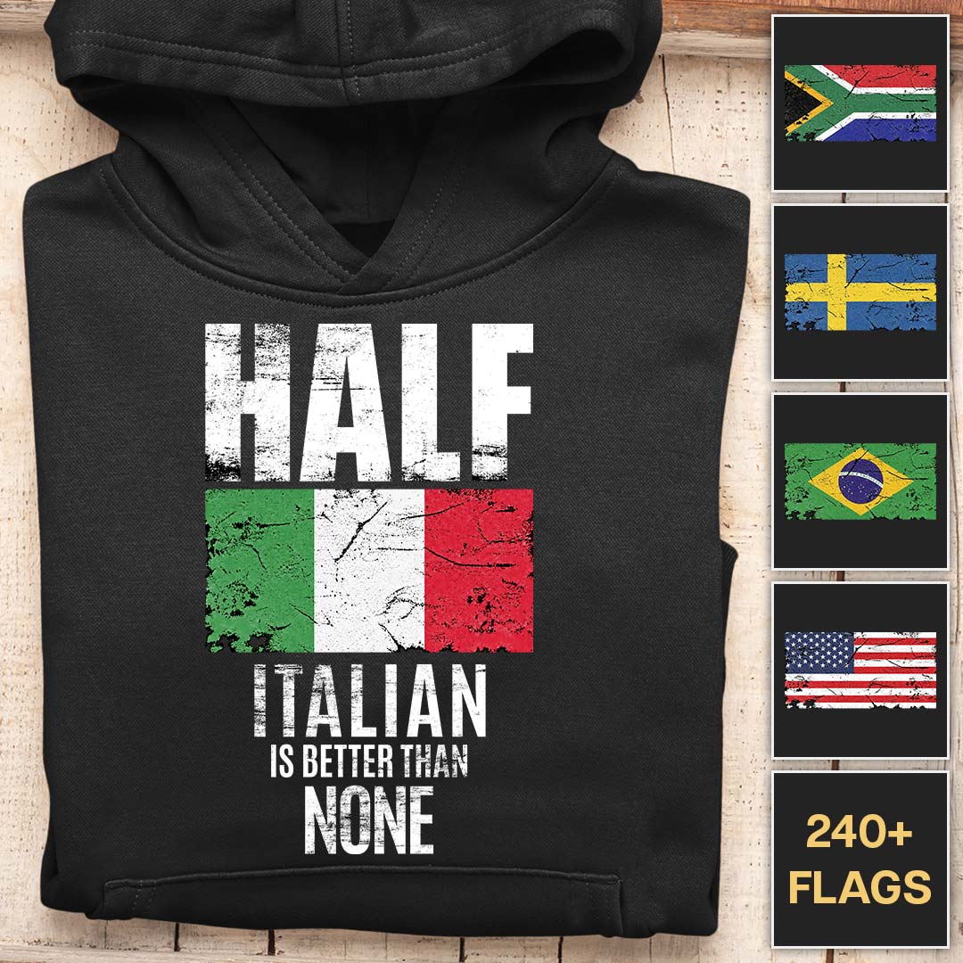 Half Is Better Than None - Customizable Hoodie