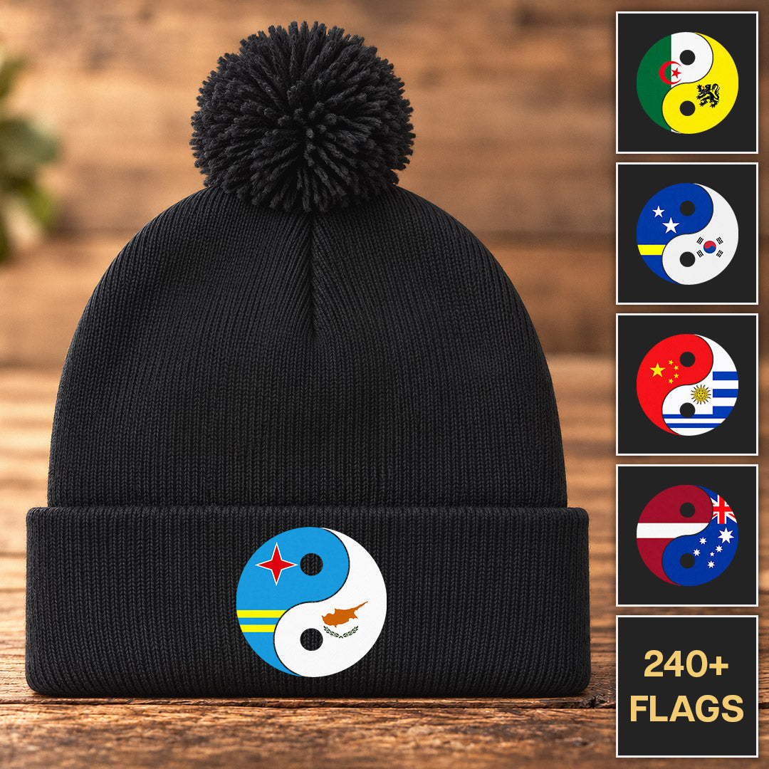 Yin Yang Flags - Customizable Beanie