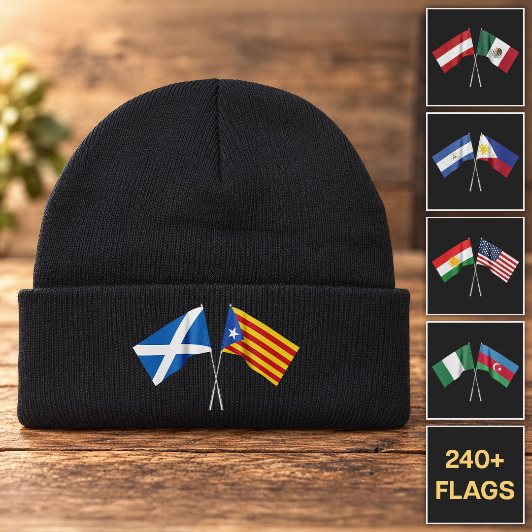 Crossed Flags - Customizable Beanie