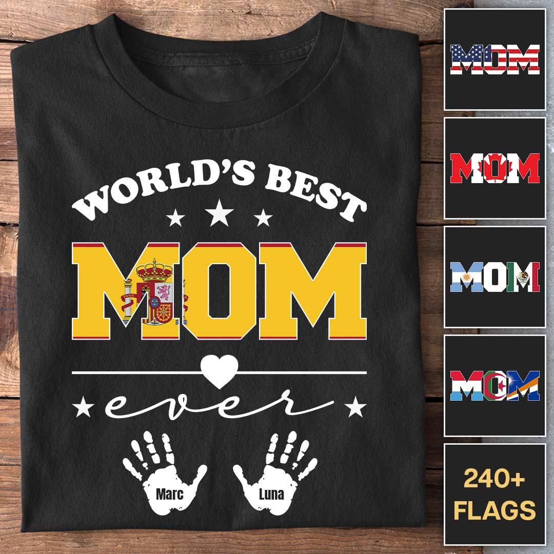 Beste mama ter wereld - Personaliseerbaar T-shirt