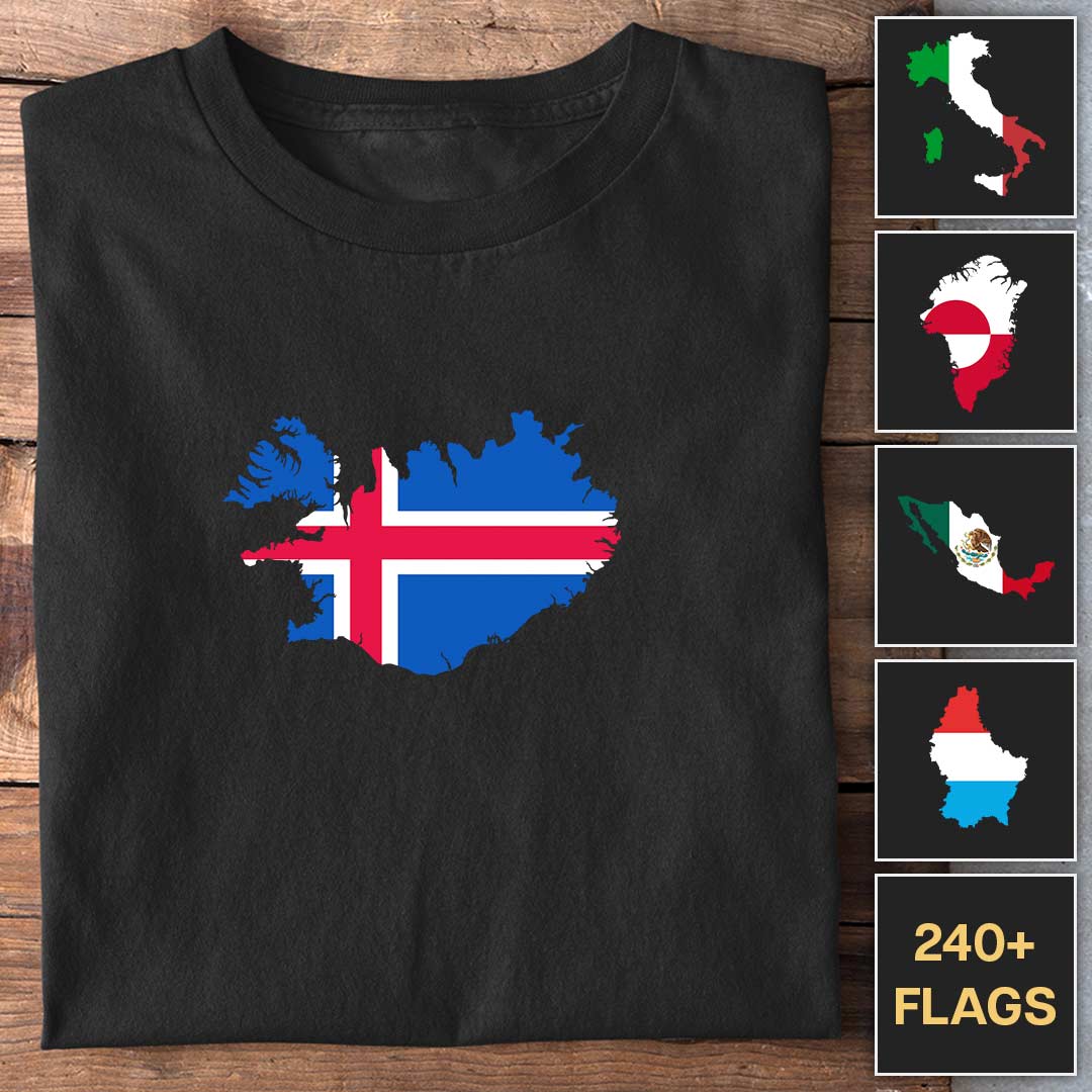 Mapas de banderas de países - Camiseta personalizable