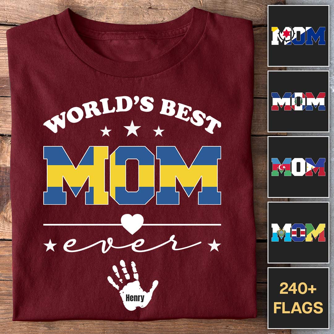 Beste mama ter wereld - Personaliseerbaar T-shirt