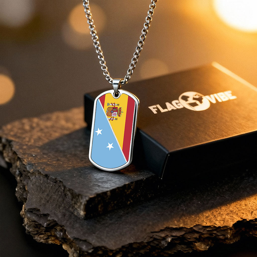 Customizable Flag Dog Tag Necklace