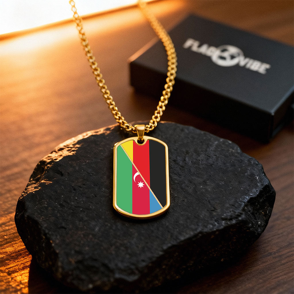 Customizable Flag Dog Tag Necklace