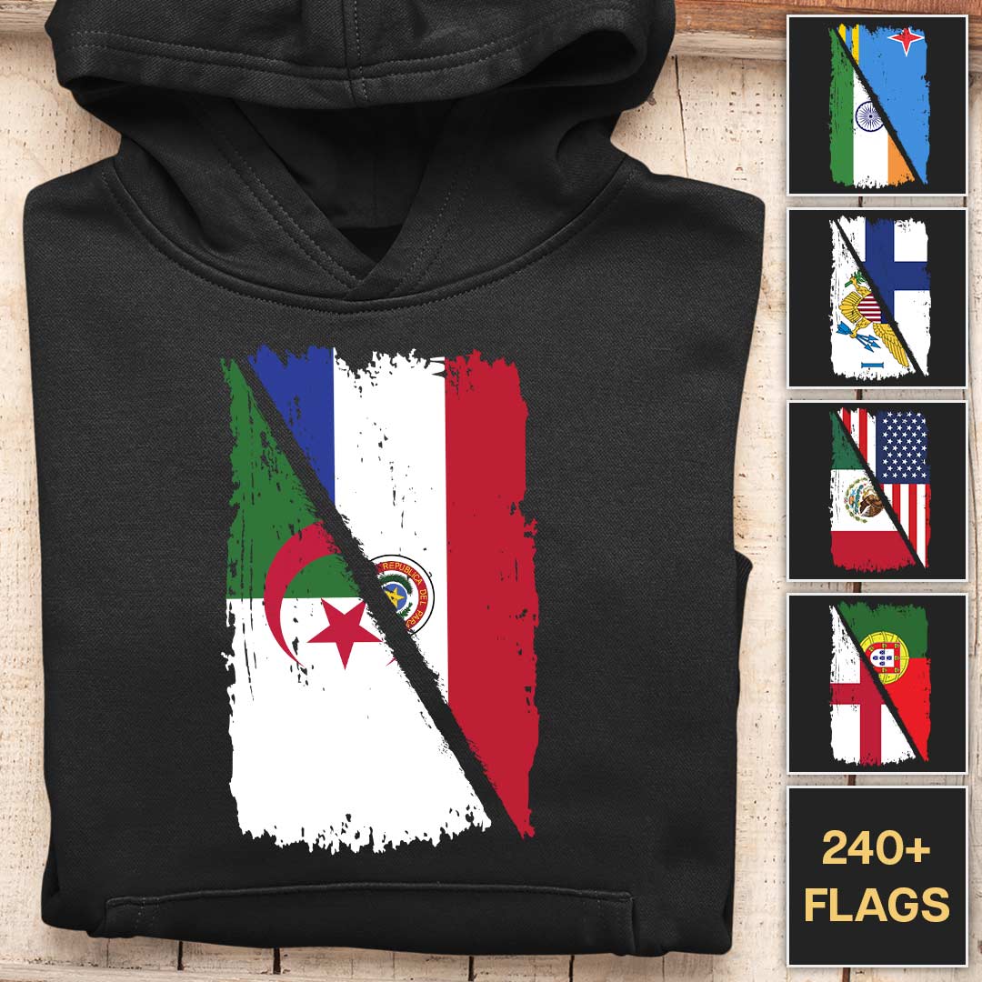 Mixed Hanging Flags - Customizable Hoodie