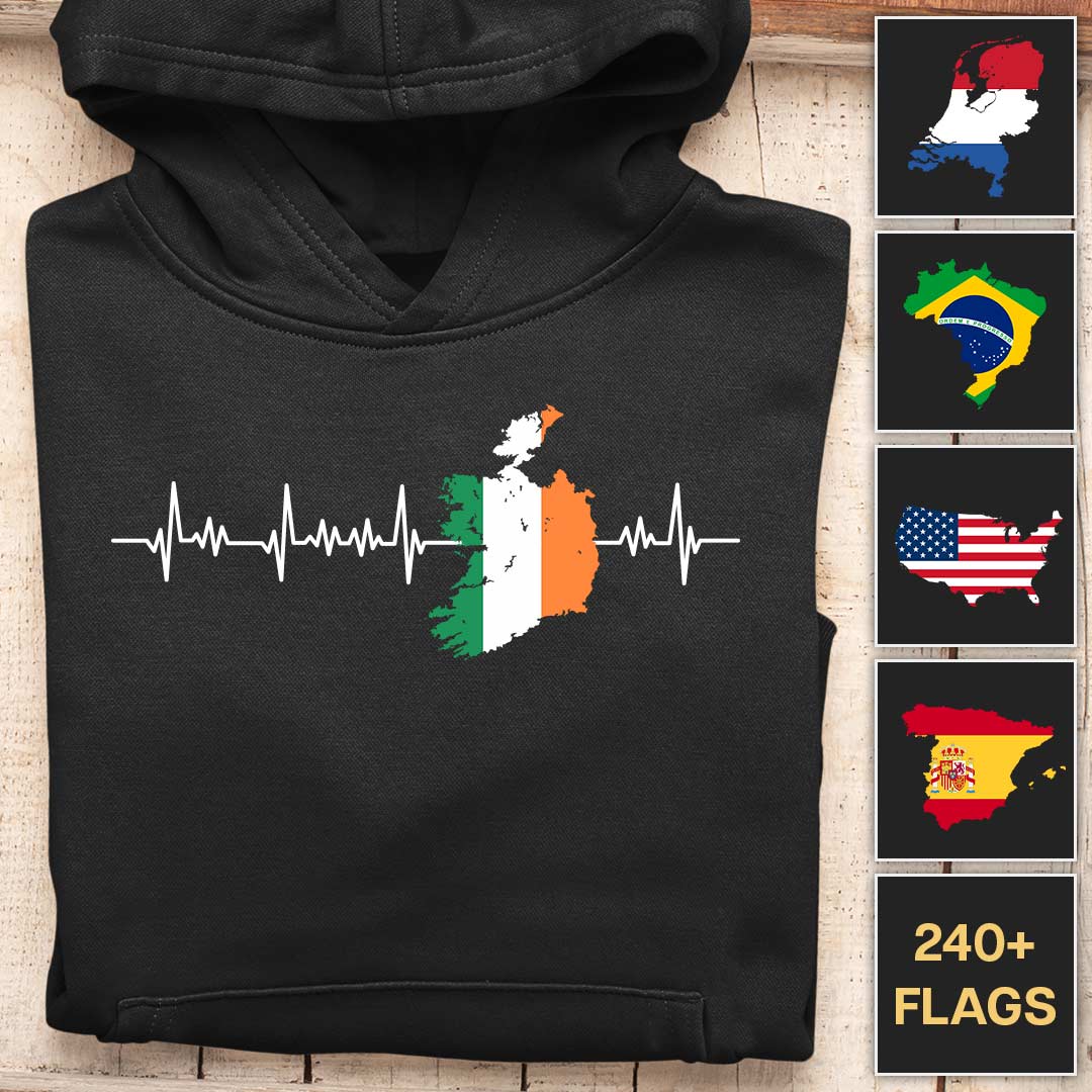 Heartbeat of Nations - Customizable Hoodie