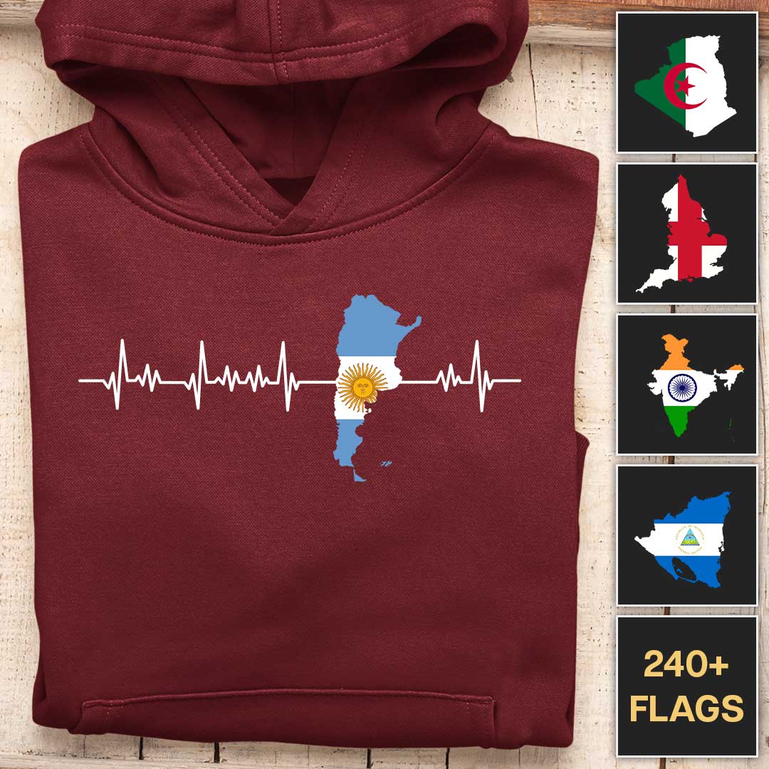 Heartbeat of Nations - Customizable Hoodie