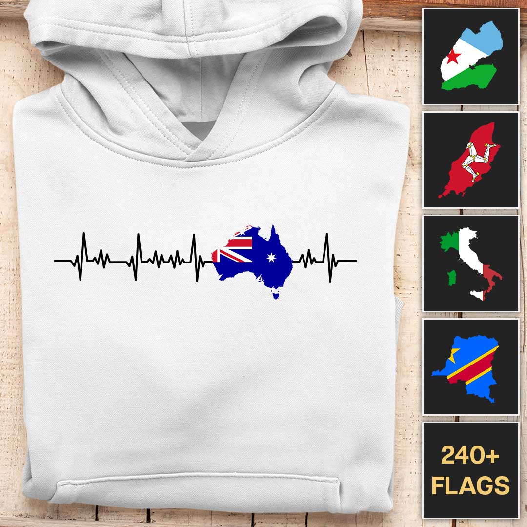 Heartbeat of Nations - Customizable Hoodie