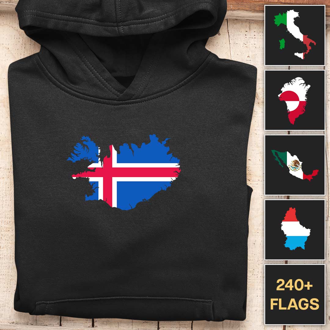 Country Map Flags - Customizable Hoodie