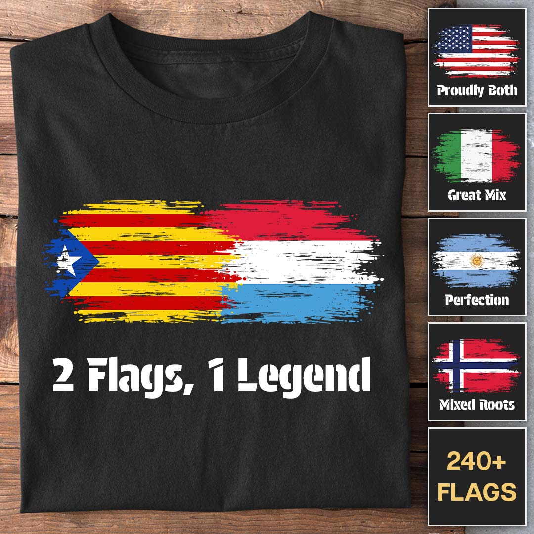 Brush Style Flags - Customizable T-shirt