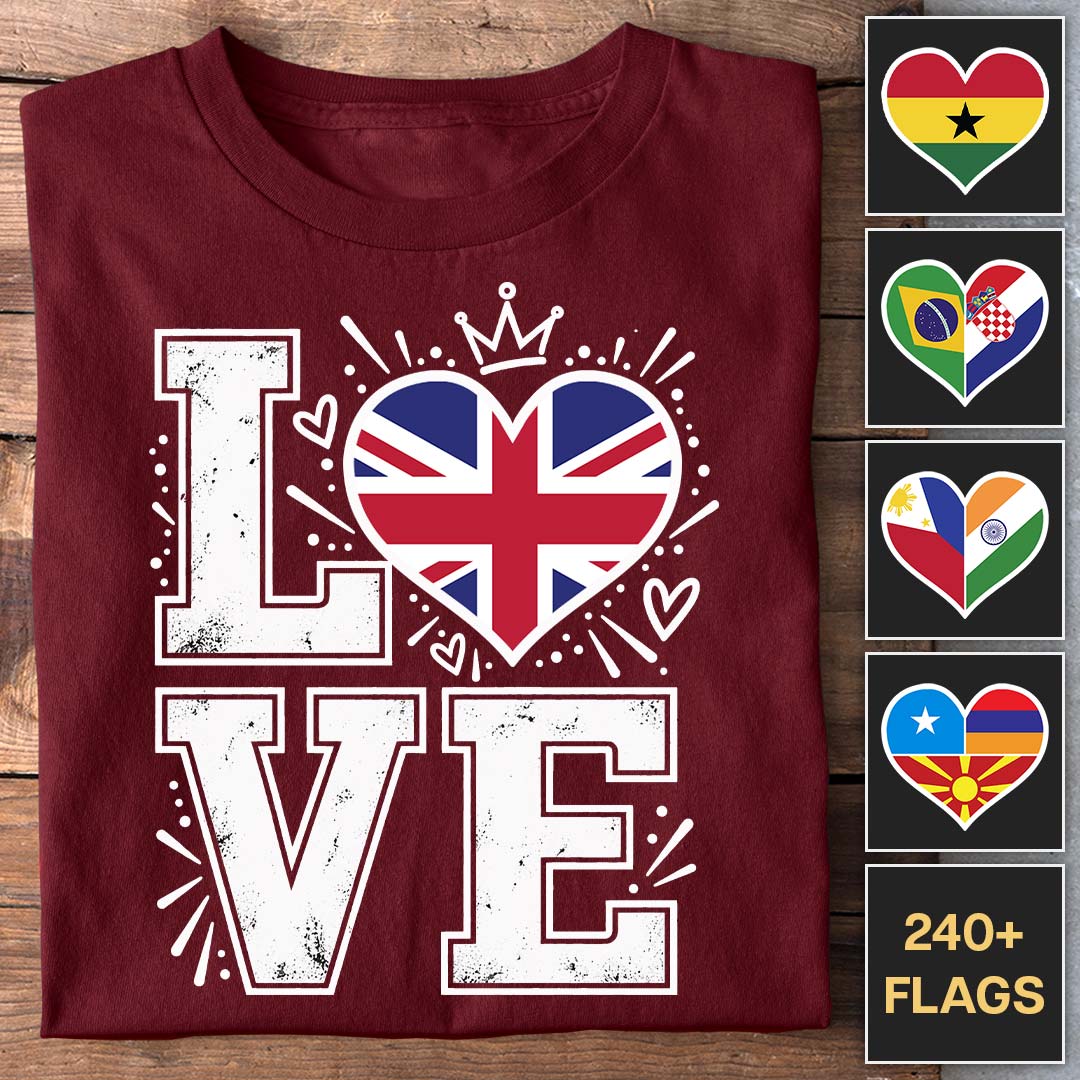 LOVE Flag - Personligt tilpasselig T-shirt