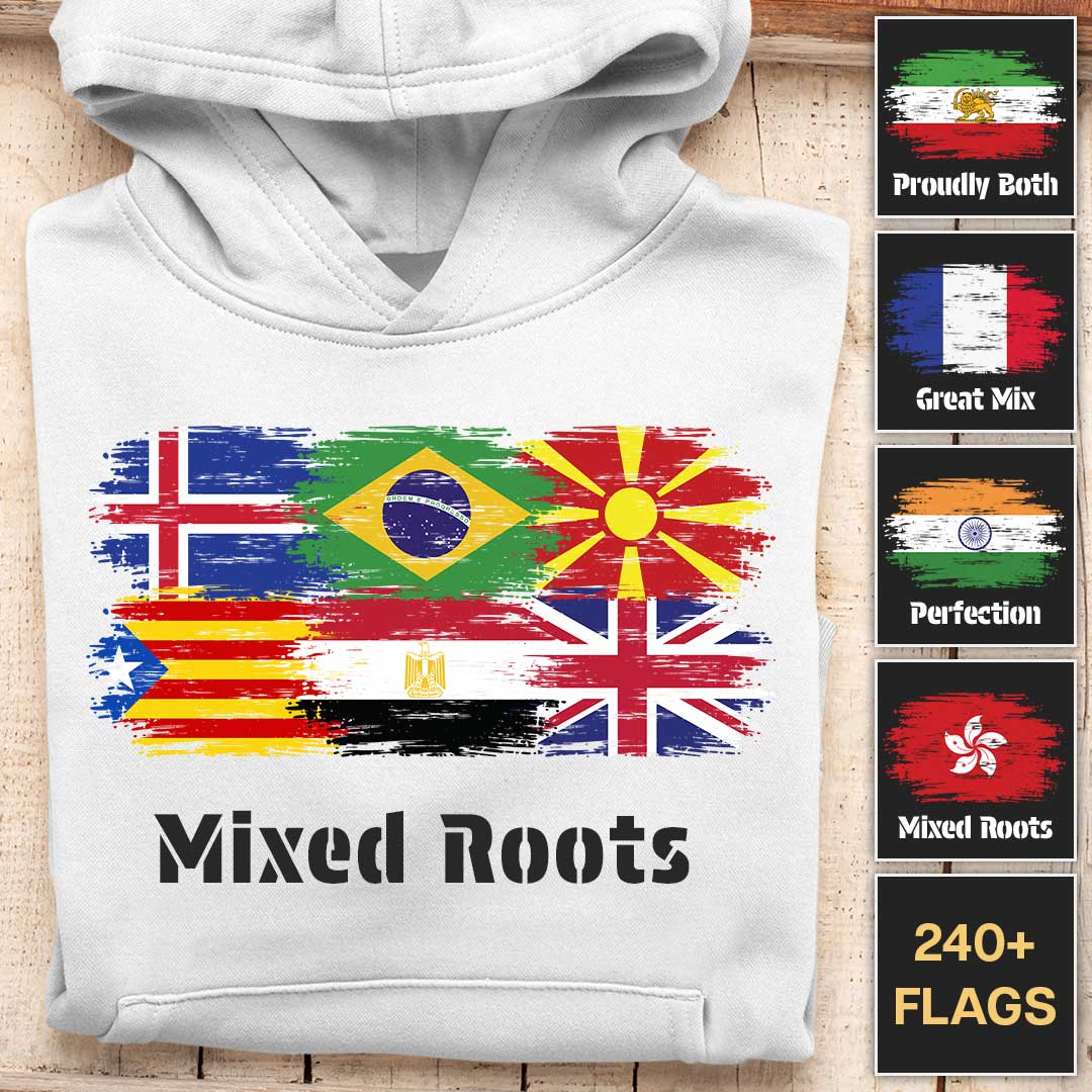 Brush Style Flags - Customizable Hoodie
