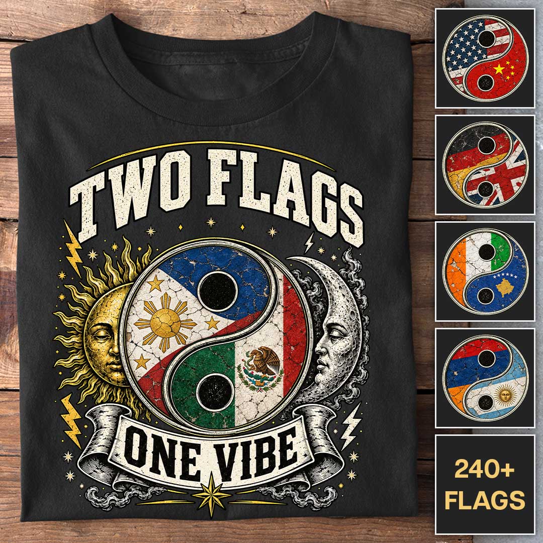 25 Yin Yang Flags - Customizable T-shirt