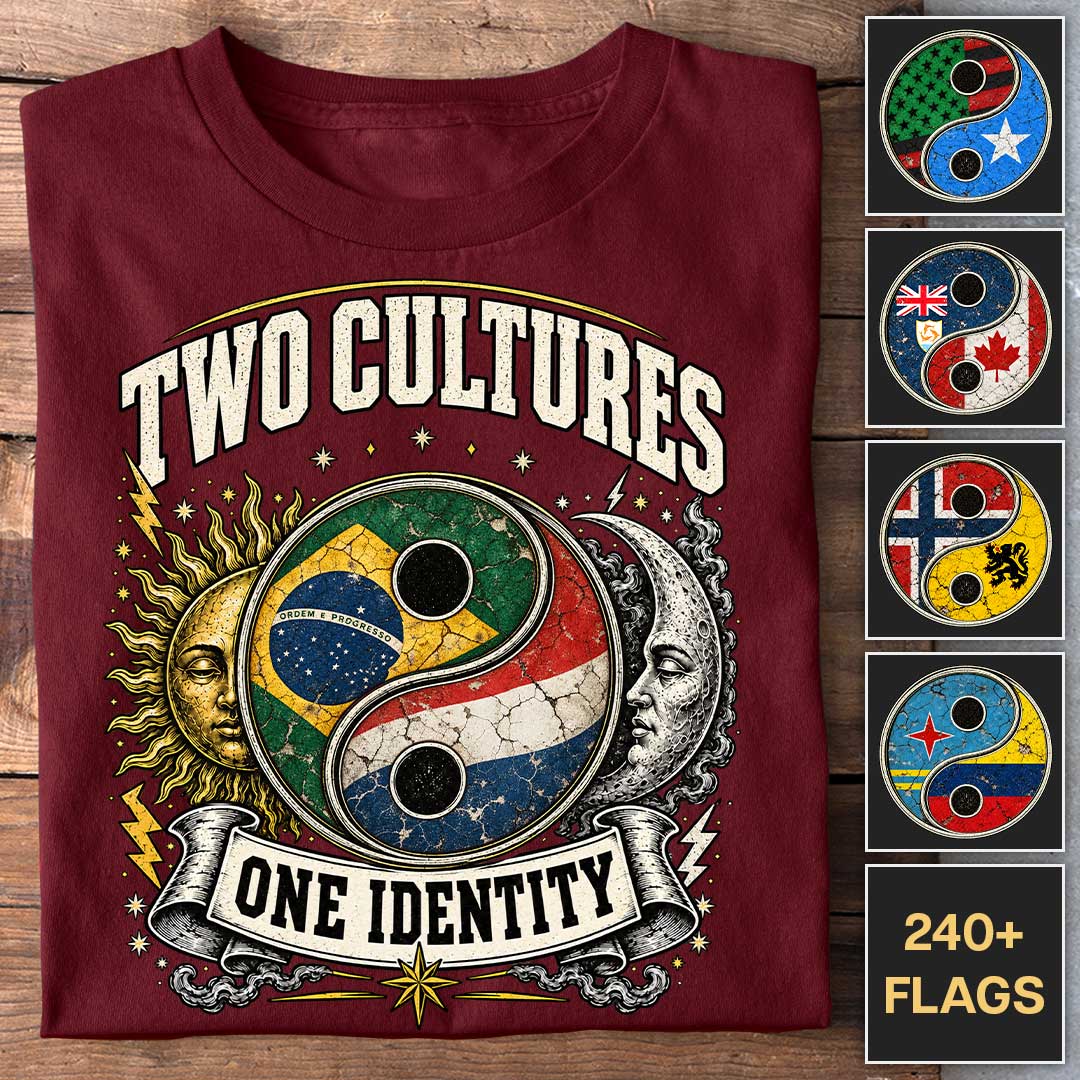 25 Yin Yang Flags - Customizable T-shirt