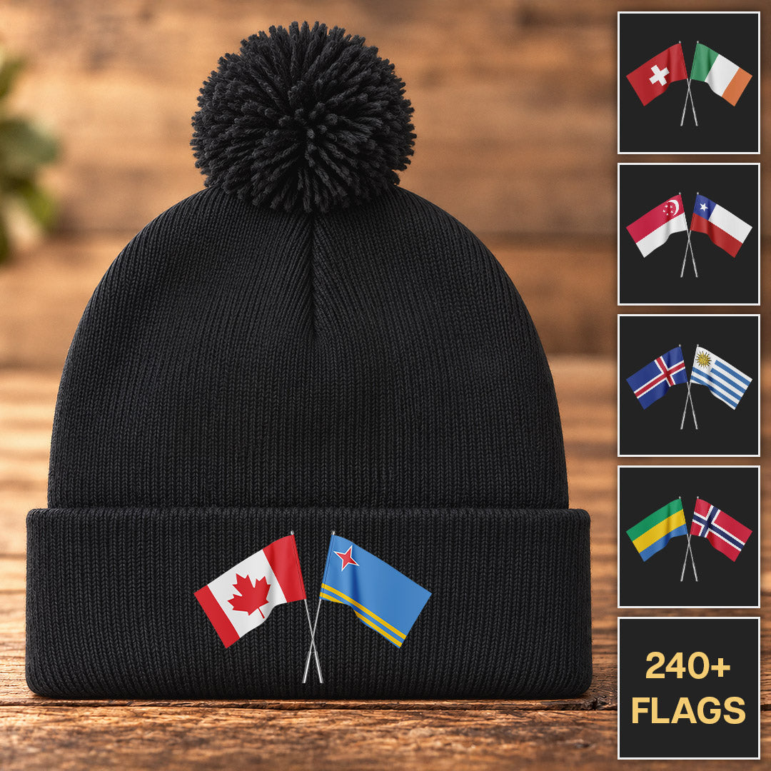 Crossed Flags - Customizable Beanie