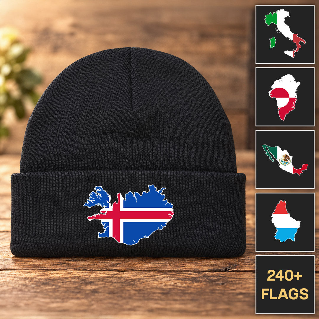 Country Map Flags - Customizable Beanie